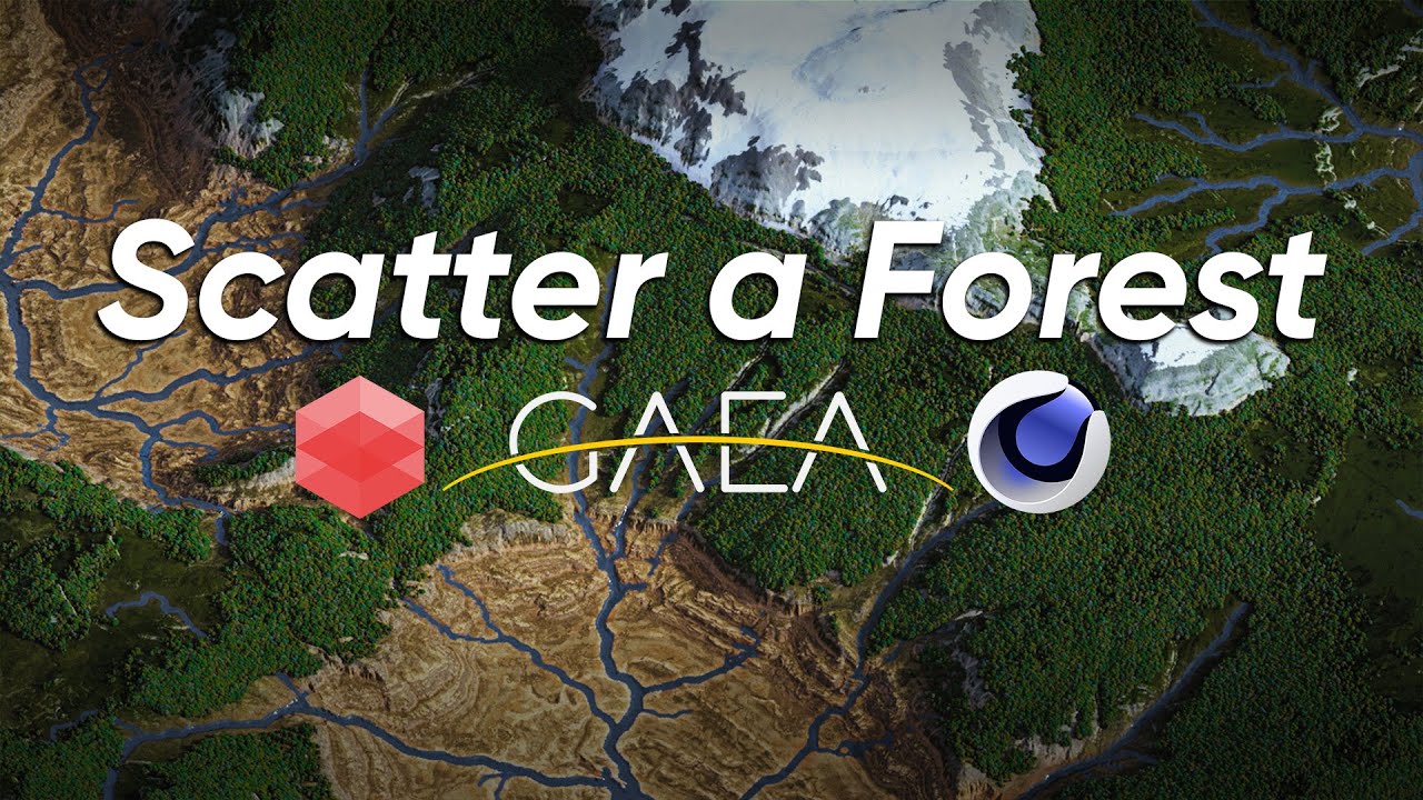 Create a BEAUTIFUL 3D Forest Terrain | C4D, GAEA, and Redshift
