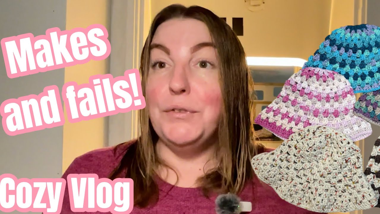 Crochet Makes & Fails Etsy/Website, Bucket Hats, Bandanas, How many Can I make? | Cozy Vlog