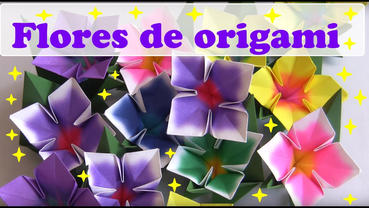 FLOR 4 PÉTALAS DE ORIGAMI.