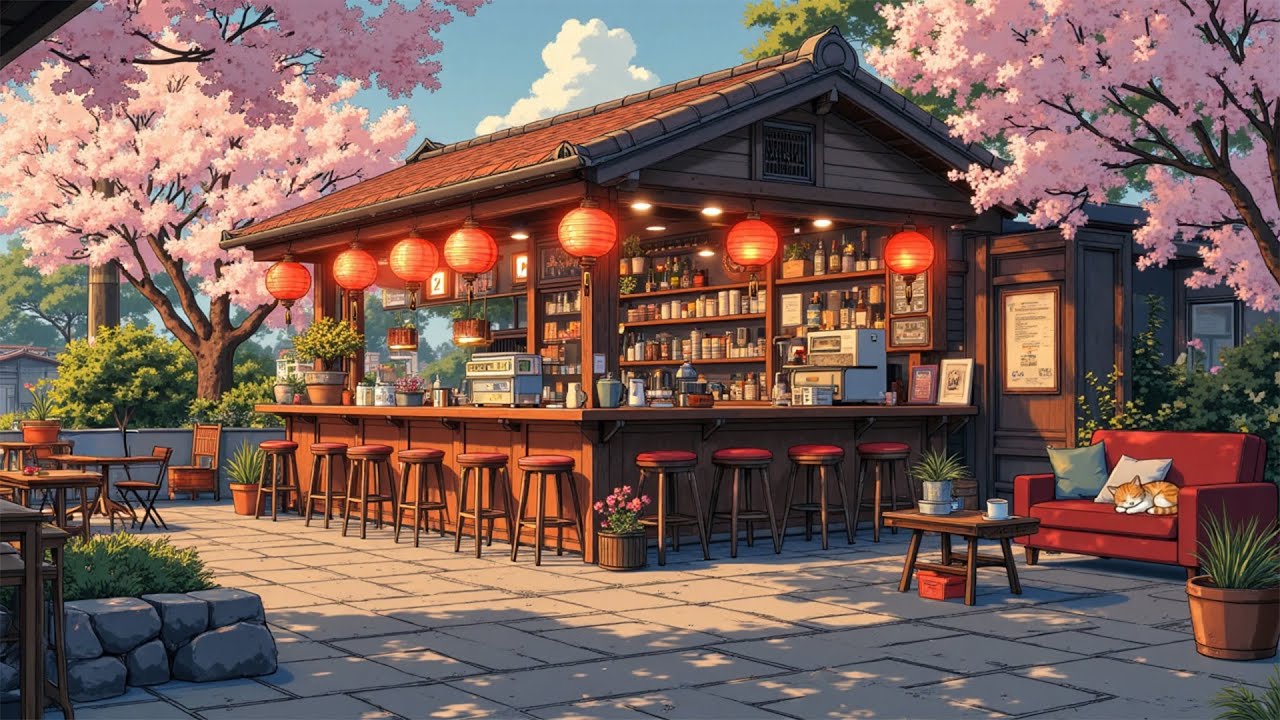 Spring January Coffee Corner 🌸 Lofi Chillhop Beats for Silent Study, Creative Work & Night Focus