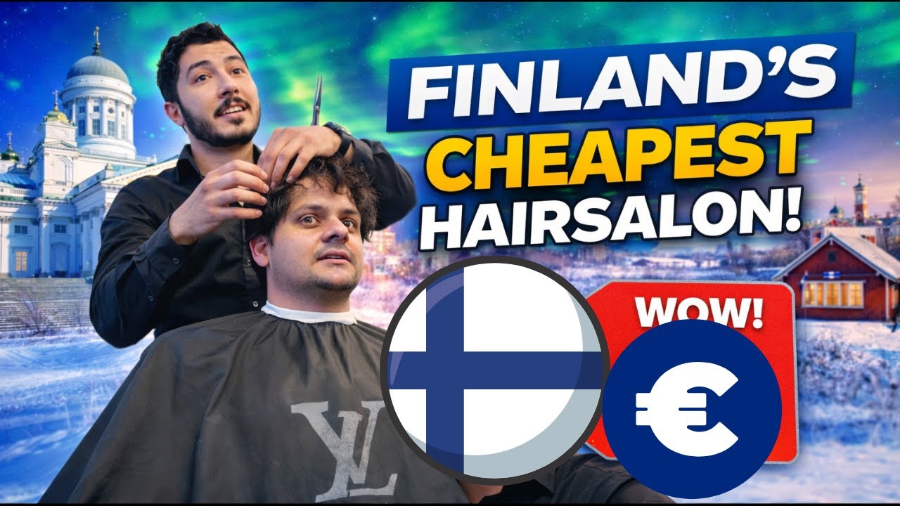 Finland’s Cheapest Haircut 🇫🇮😱 | Only couple € !