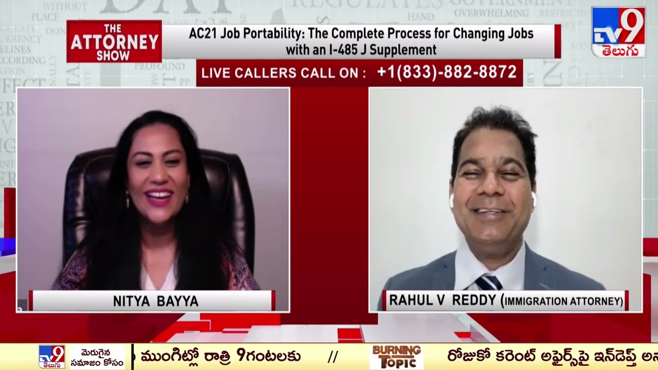 The Attorney show: AC21 Job Portability: The Complete Process for Changing Jobs with an I-485 - TV9