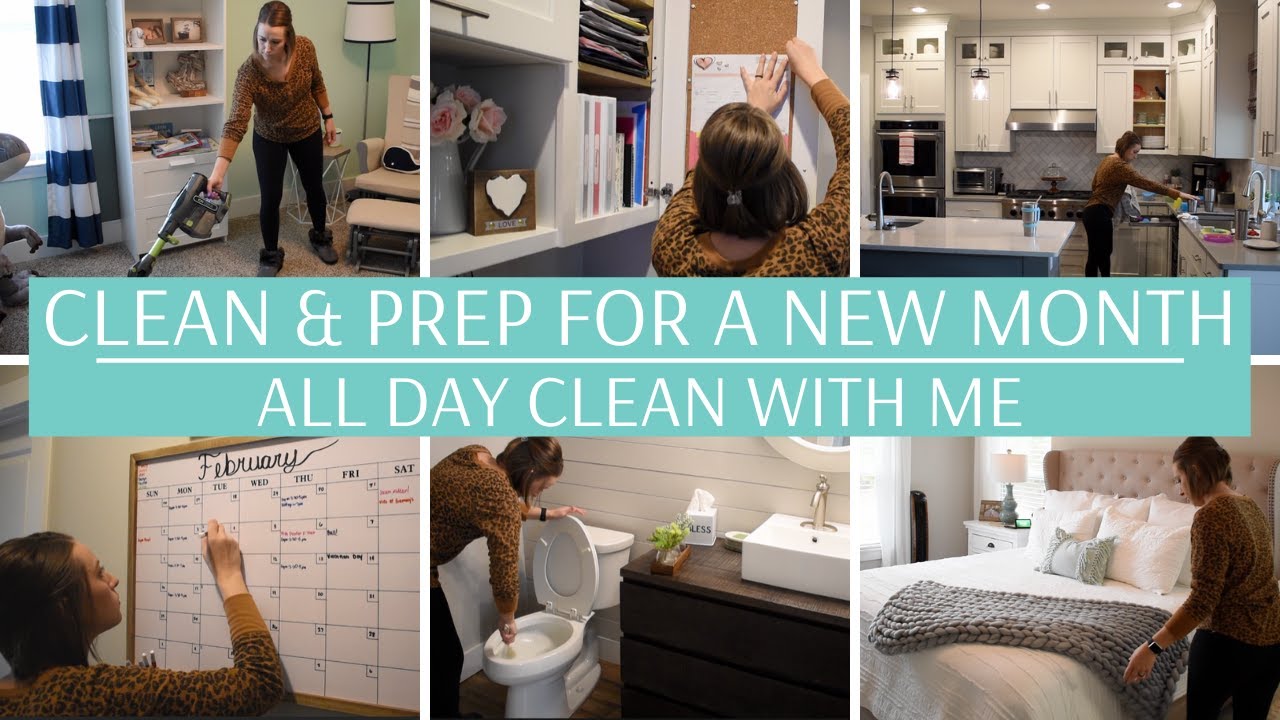 CLEAN & PREP WITH ME FOR NEW MONTH | ALL DAY CLEAN WITH ME