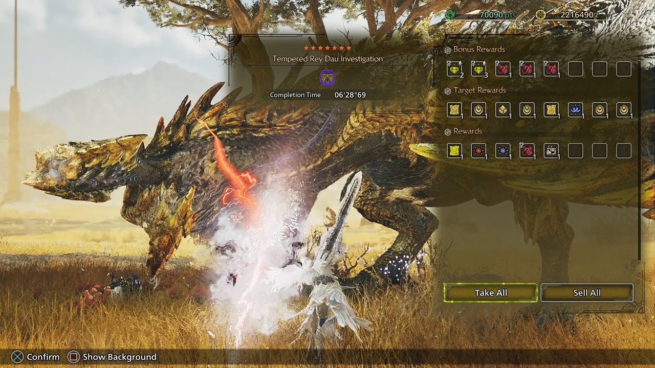5 star tempered Rey Dau speedrun 6:28 (Greatsword)