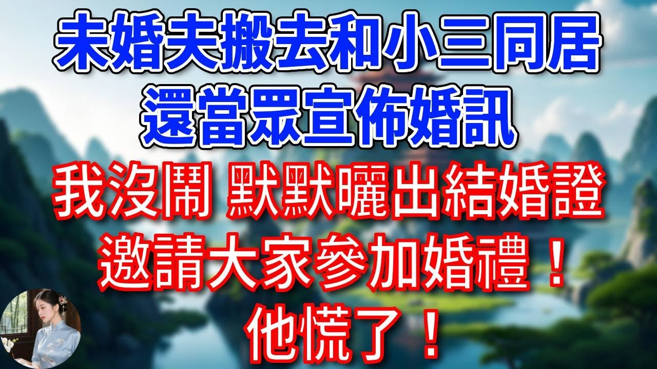 未婚夫搬去和小三同居，還當眾宣佈婚訊，我沒鬧，默默曬出結婚證，邀請大家參加婚禮！他慌了！#為人處世#生活經驗#情感故事#故事#小說#戀愛#情感#婚姻