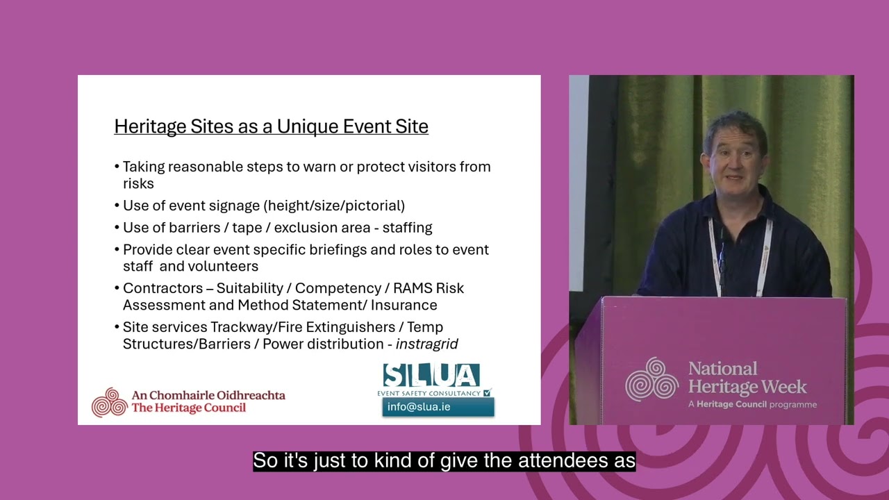 Health & Safety for event organisers- Peter Jordan, Slua