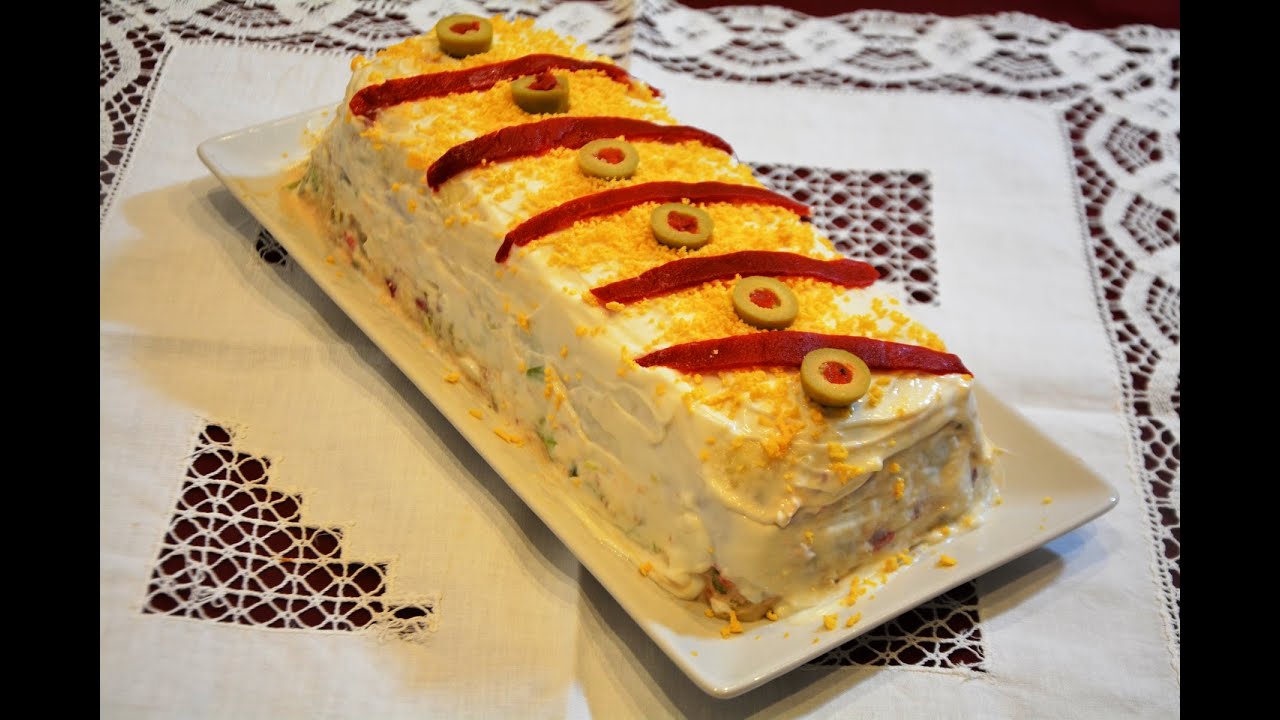 Pastel frío de patatas y atún. ¡Delicioso! Los tuppers de mamá.