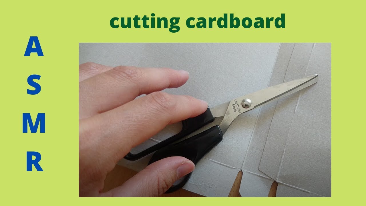 ASMR | cutting used cardboard with scissors