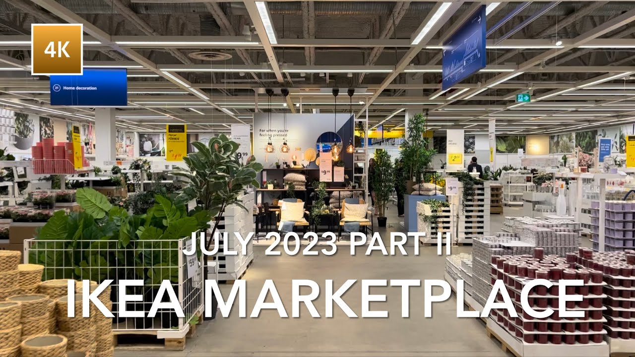 [4K Walk] 🇨🇦 Relaxing IKEA Tour, Marketplace Edmonton July 2023 Part II | カナダ・イケア