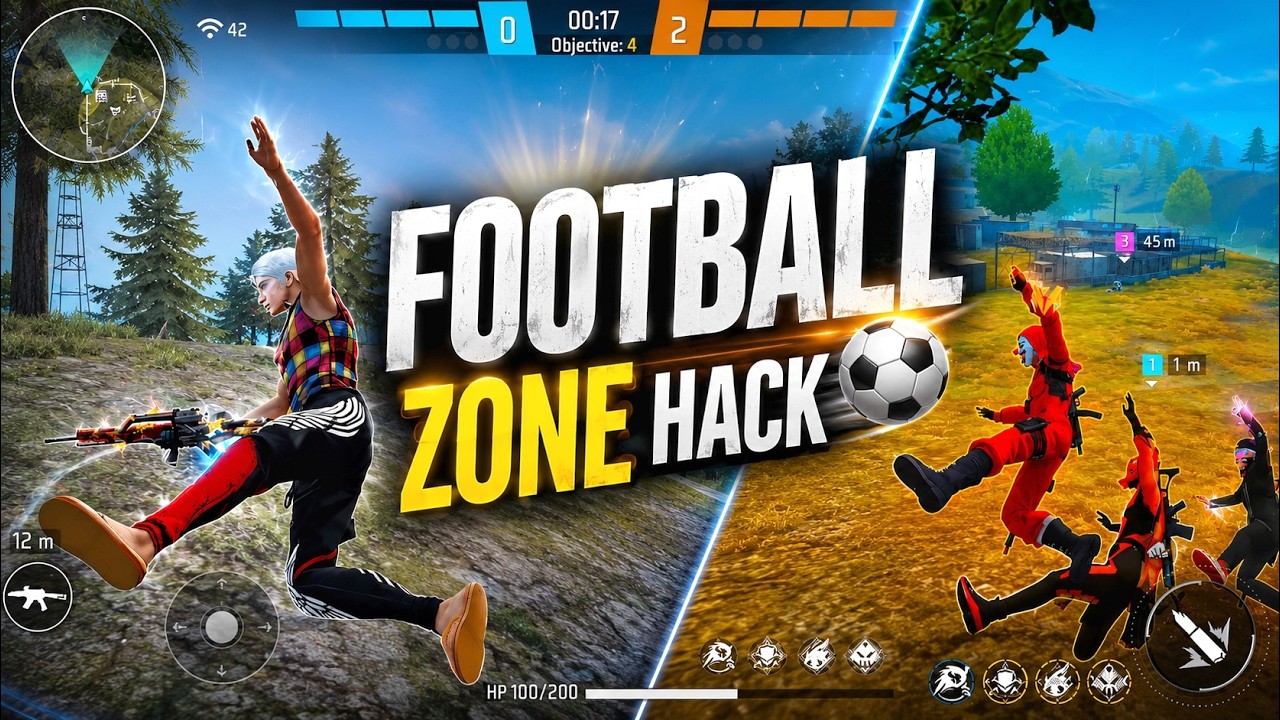 I Try New Auto Zone Elimination H@ck | Free Fire Football Hit Glitch 😲