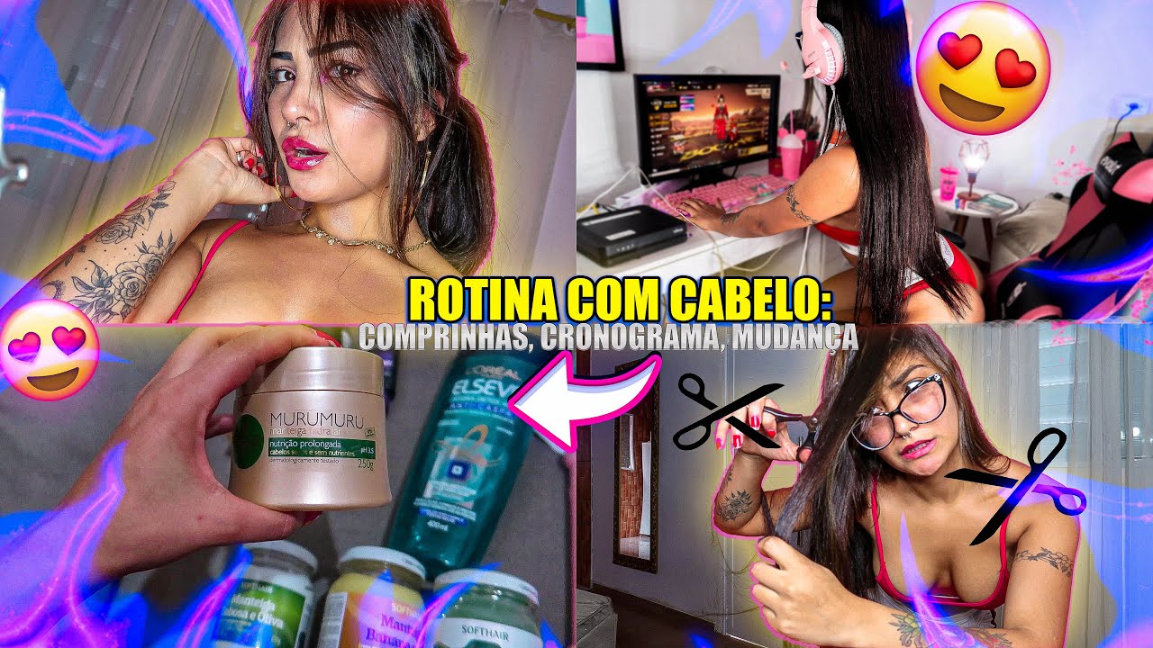 ROTINA COM CABELO: CORTEI MINHA FRANJA + COMPRINHAS