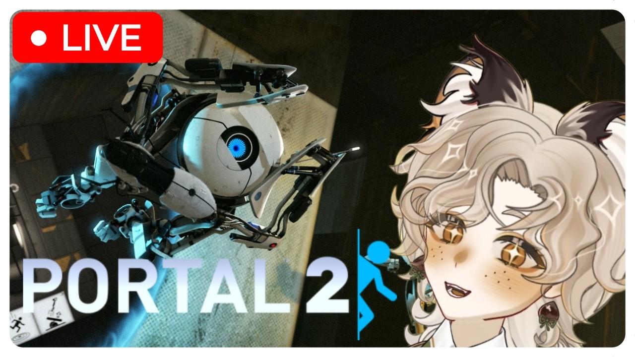 🔴 LIVE - Vtuber Plays Portal 2 for the First Time!