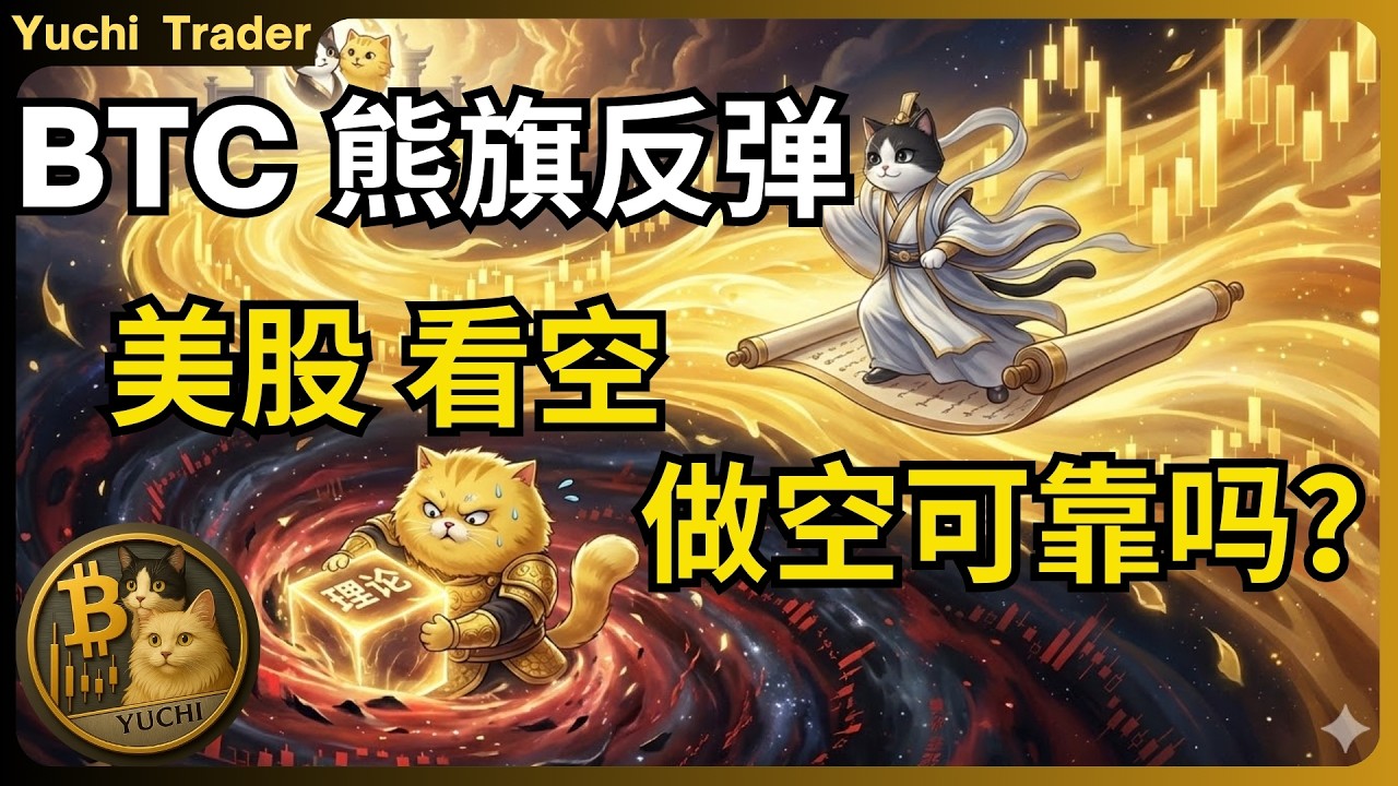 BTC 熊旗反弹，美股看空，做空可靠吗？/比特币行情分析/bitcoin价格行为分析(BTC/ETH/比特币/以太坊/bitcoin/ethereum行情分析)