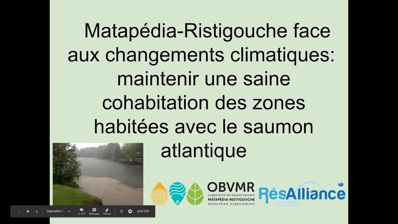 R&eacute;s-Alliance: le bassin versant Matap&eacute;dia-Ristigouche face aux changements climatiques