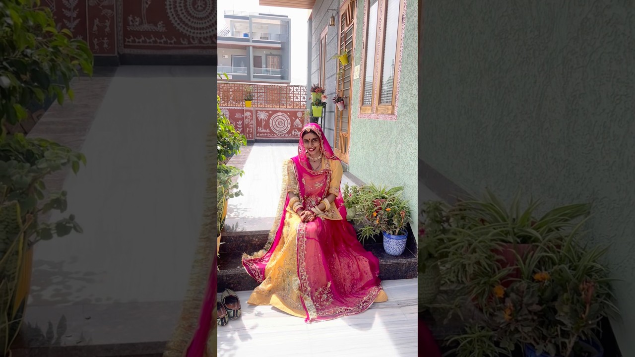 Gangaur pooja 🌸😍 #rajasthaniposak #yt #shortvideos #viral #minivlog #viralvideos#rajasthani#tripti
