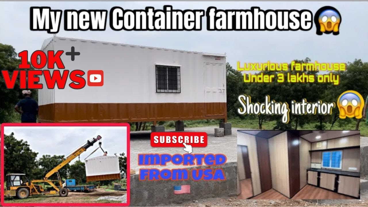 My New Container FarmHouse Construction 🚧 || Imported From USA 🇺🇸 😱|| Just under 3Lakhs🤑|| #telugu