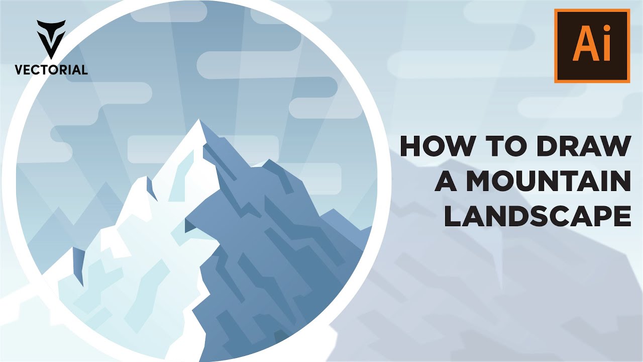 How to Draw a mountain lancdscape in Adobe Illustrator