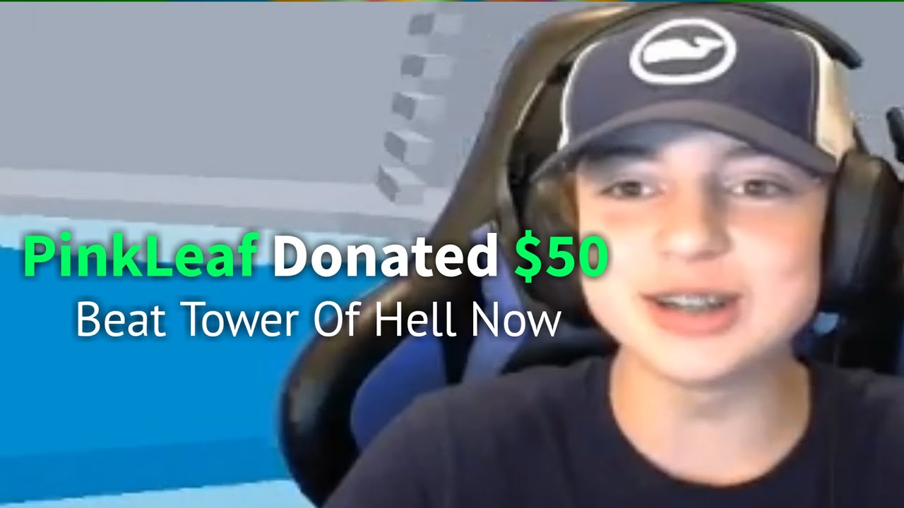 donating to roblox streamers IF they beat tower of hell #2
