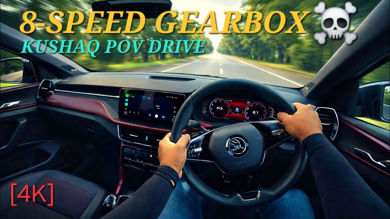 [4K] 2026 SKODA KUSHAQ 1.0-LITRE 8-SPEED AT POV DRIVE & ASMR | 115BHP & 178NM | KUSHAQ MONTE CARLO 