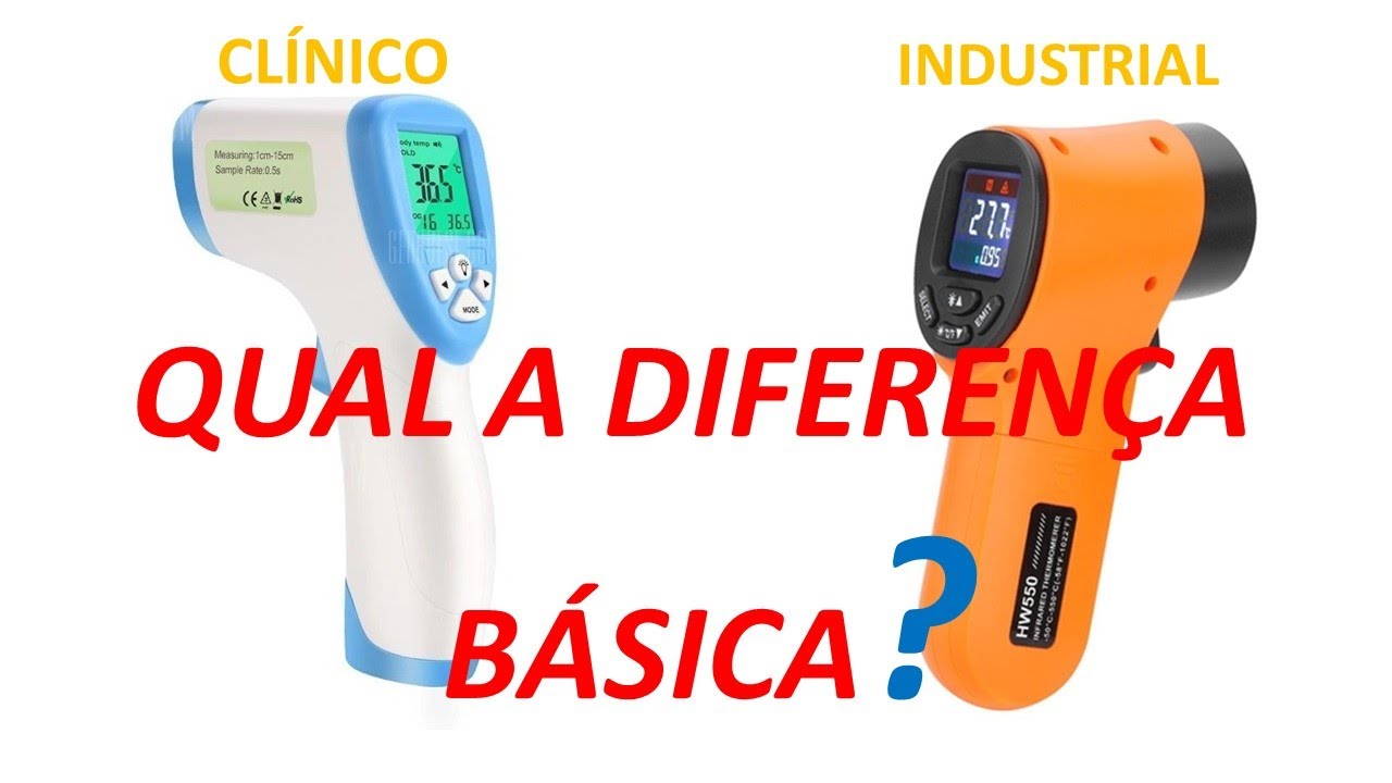 TERMÔMETRO LASER DIGITAL QUAL A DIFERENÇA ENTRE O INDUSTRIAL E O CLÍNICO? NÃO ERRE NA COMPRA!