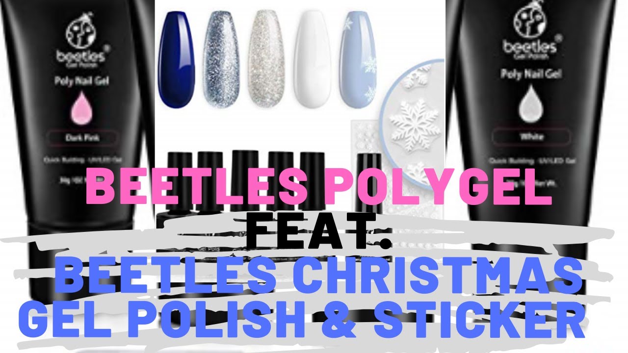 Beetles Christmas Nails Part 2: Polygel & Nail Art
