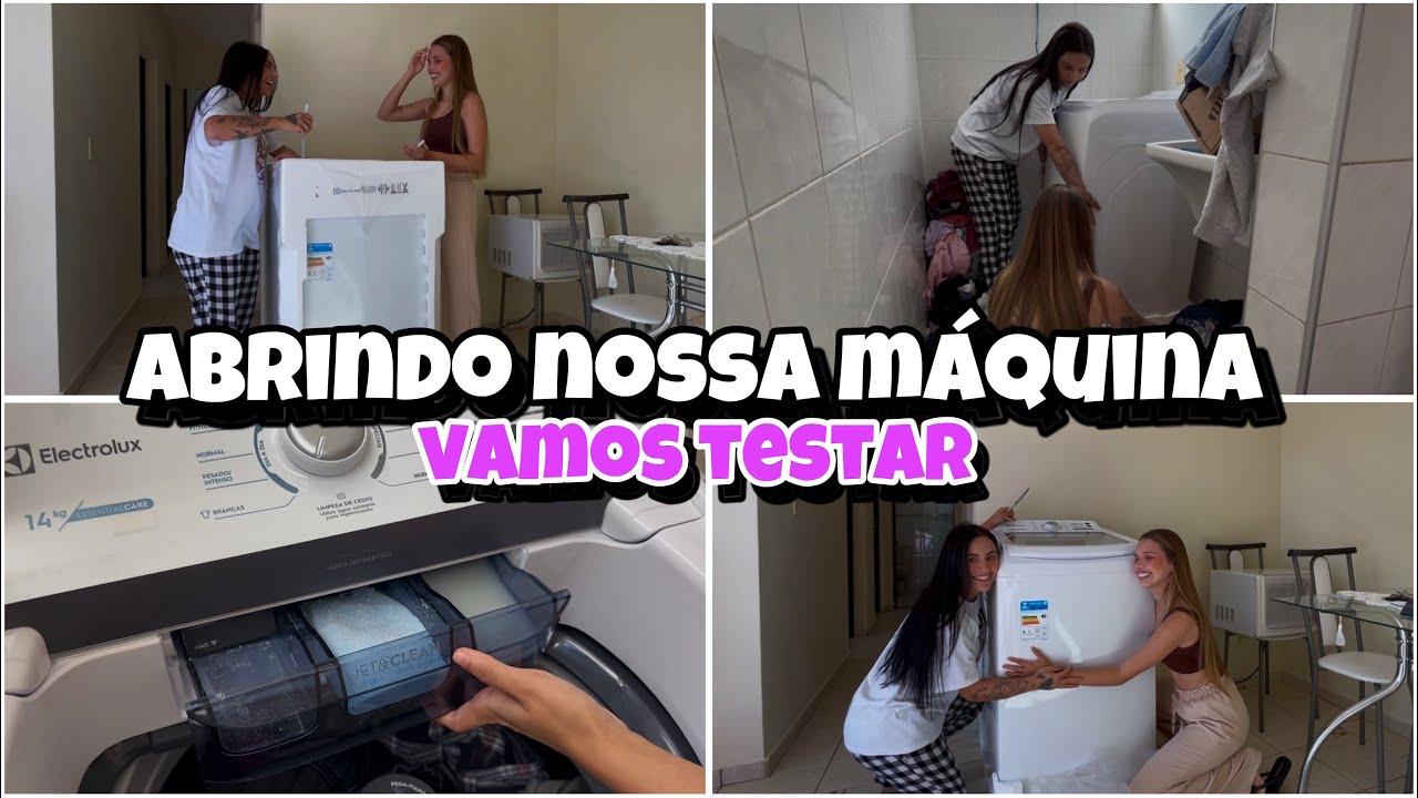 Abrindo nossa MÁQUINA DE LAVAR - Que PERRENGUE 😂😂