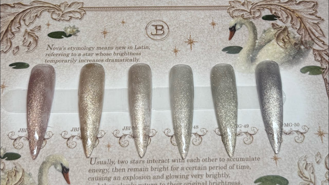 Jin B’s Golden Nova Magnetic Gel Swatches ⭐️🌟💫✨🤩