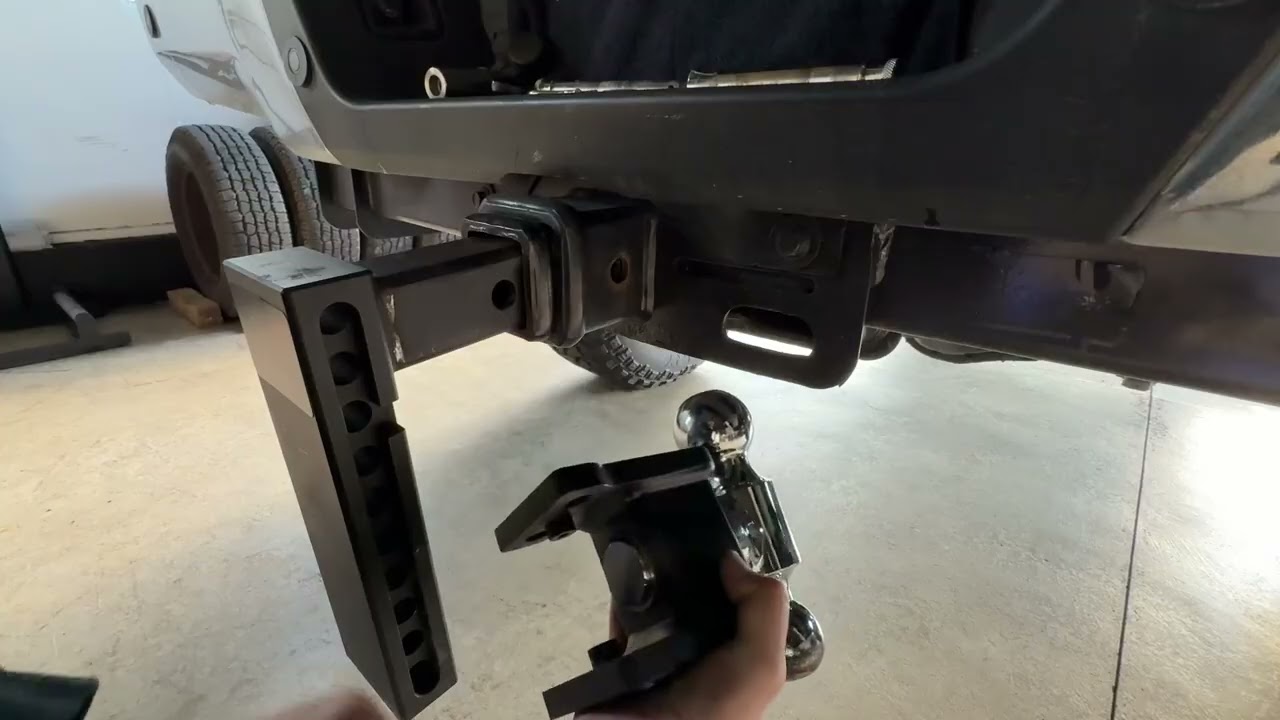 Amazon com Geteen Trailer Hitches Adjustable Trailer Hitch Ball Mount   Fits 2 Receiver Tri Ball 1 7