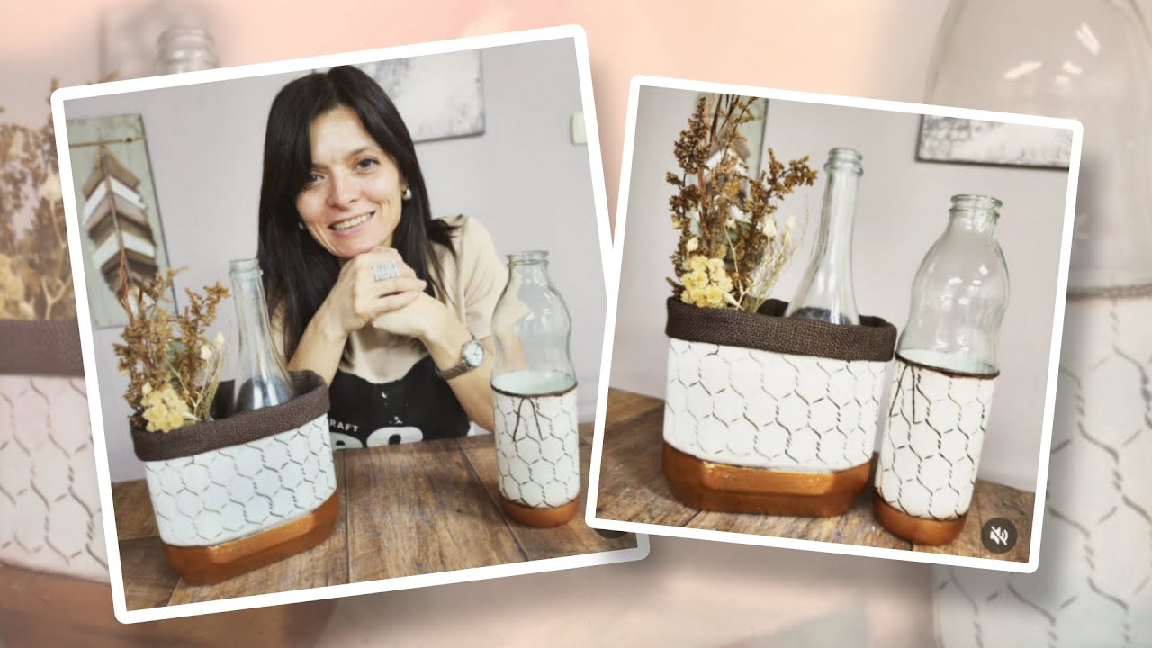 Idea para reciclar un BIDON de plastico | Pintura a la Tiza | Nina Druetta