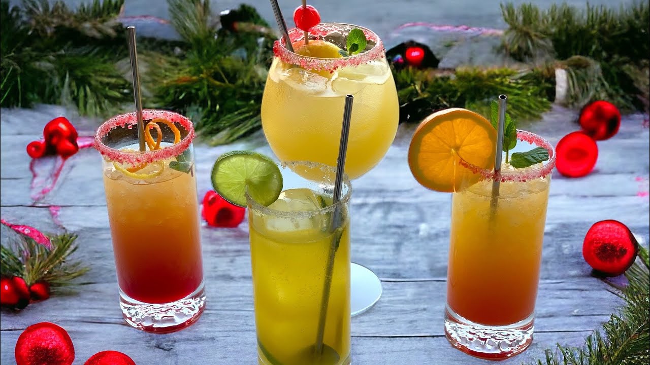 PREPARAMOS 4 COCKTAILS PARA FIESTAS MUY FÁCILES! (con y sin alcohol)