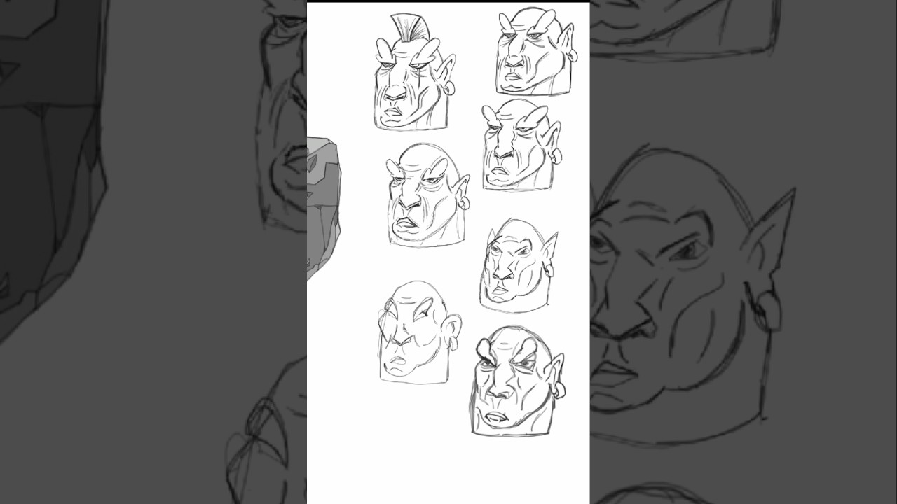Concept art of Ork from Procreate (timelapse) 