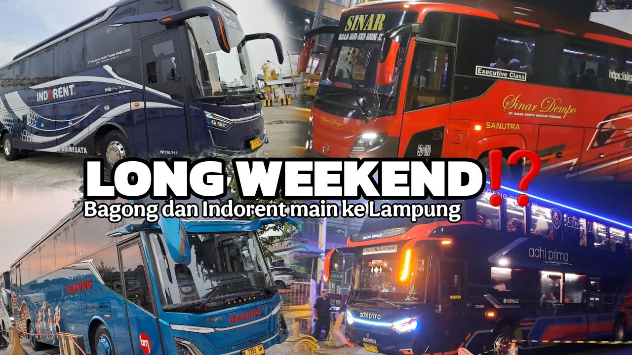 JUMPA BUS BAGONG WISATA,, BUS INDORENT juga ada⁉️ Long Weekend Dermaga Eksekutif Padat pemudik