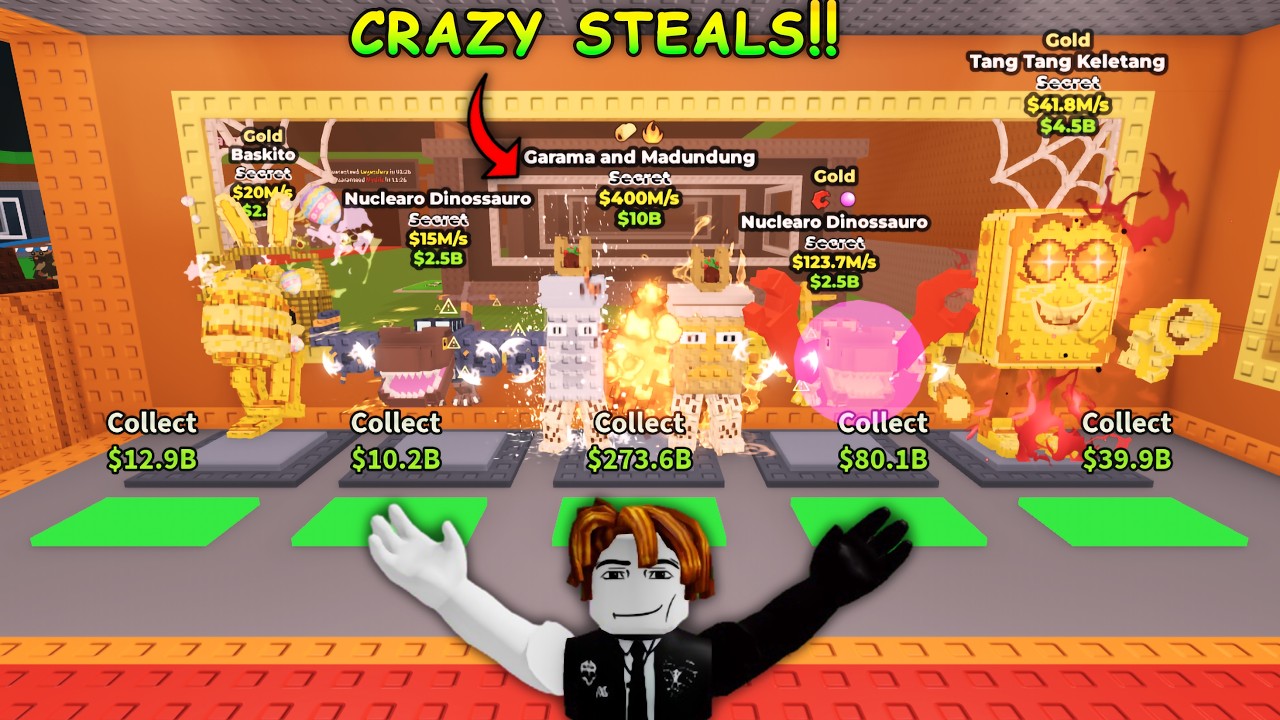 Stealing Creazist Brainrots From Easter Admin Abuse in Steal a Brainrot Roblox 