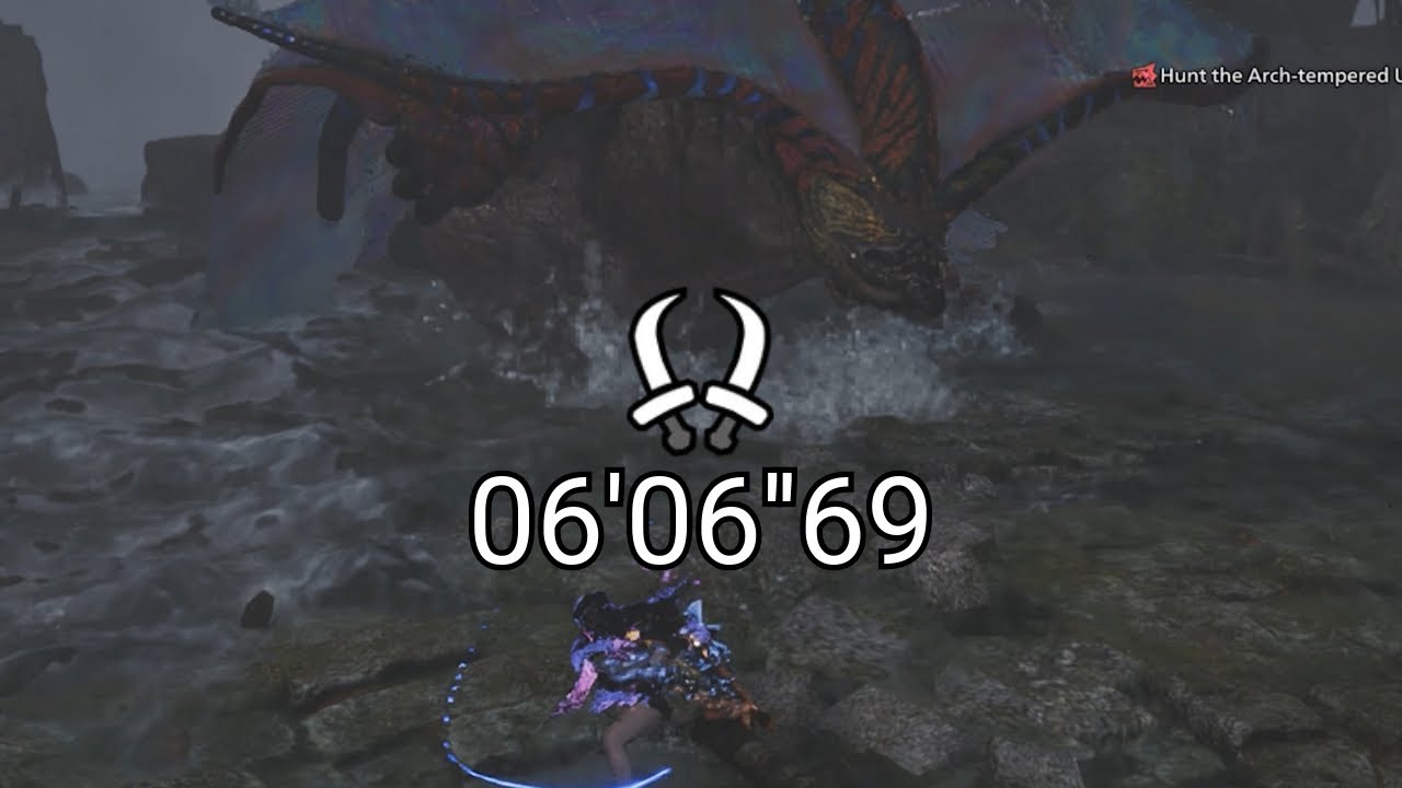 [MHWilds] Dual Blades Solo AT Uth Duna 06'06''69 First Day