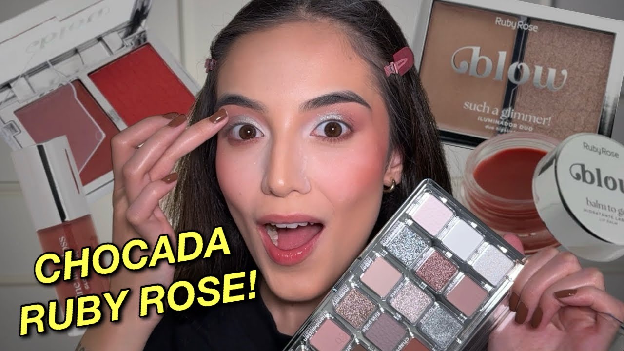 TESTANDO LINHA BLOW RUBY ROSE! A PALETA MAIS ICÔNICA DA MARCA 😍❤️ 
