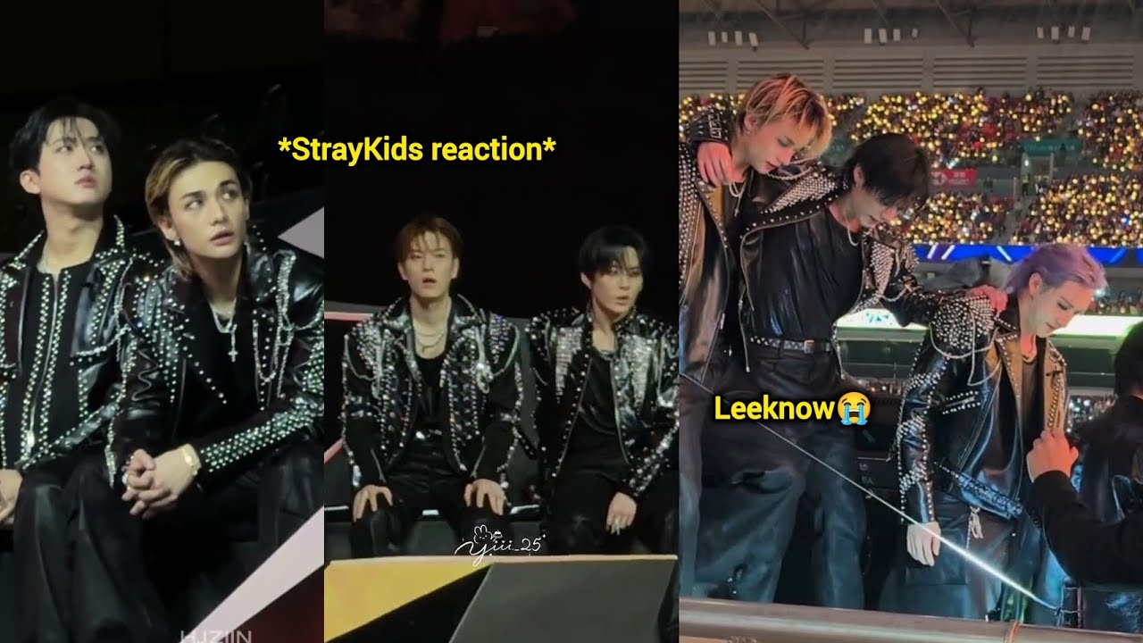 StrayKids Members Reaction At MAMA Awards 2025 Leeknow Injured members heading backstage