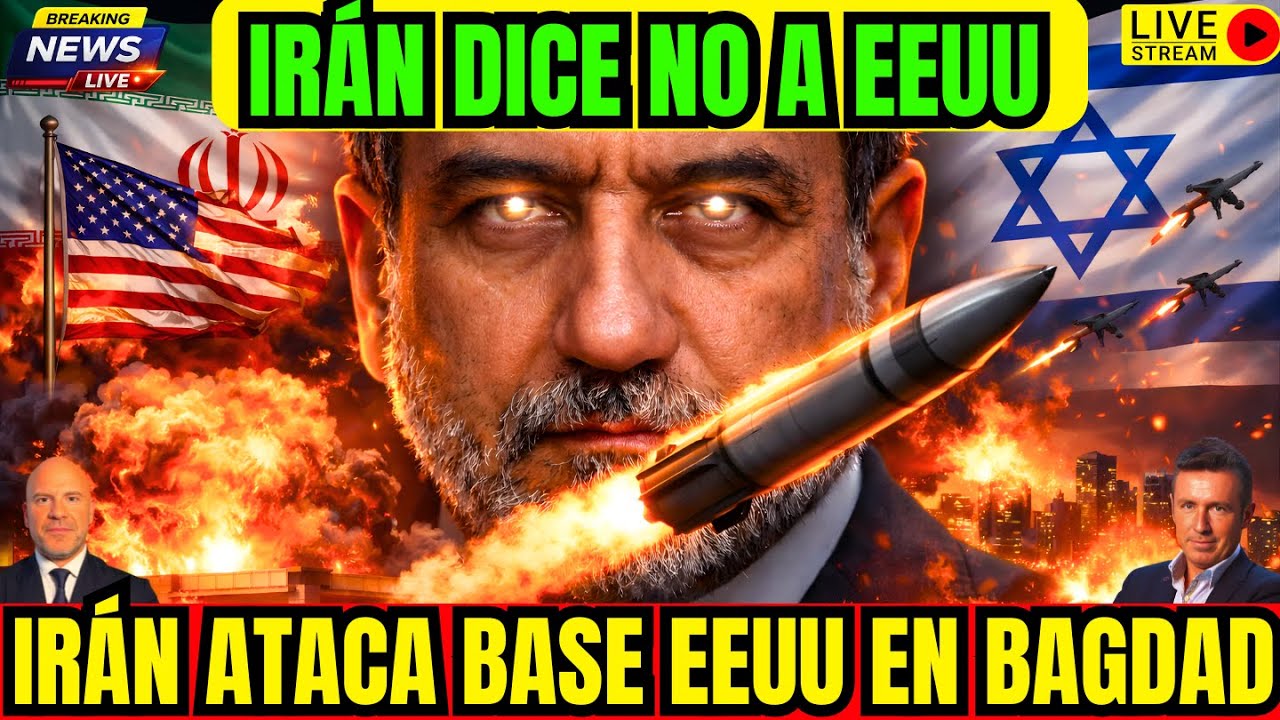 DIRECTO. URGENTE. IRÁN ATACA BASE EEUU EN BAGDAD. INFIERNO EN TEL AVIV. EEUU RECHAZADO.