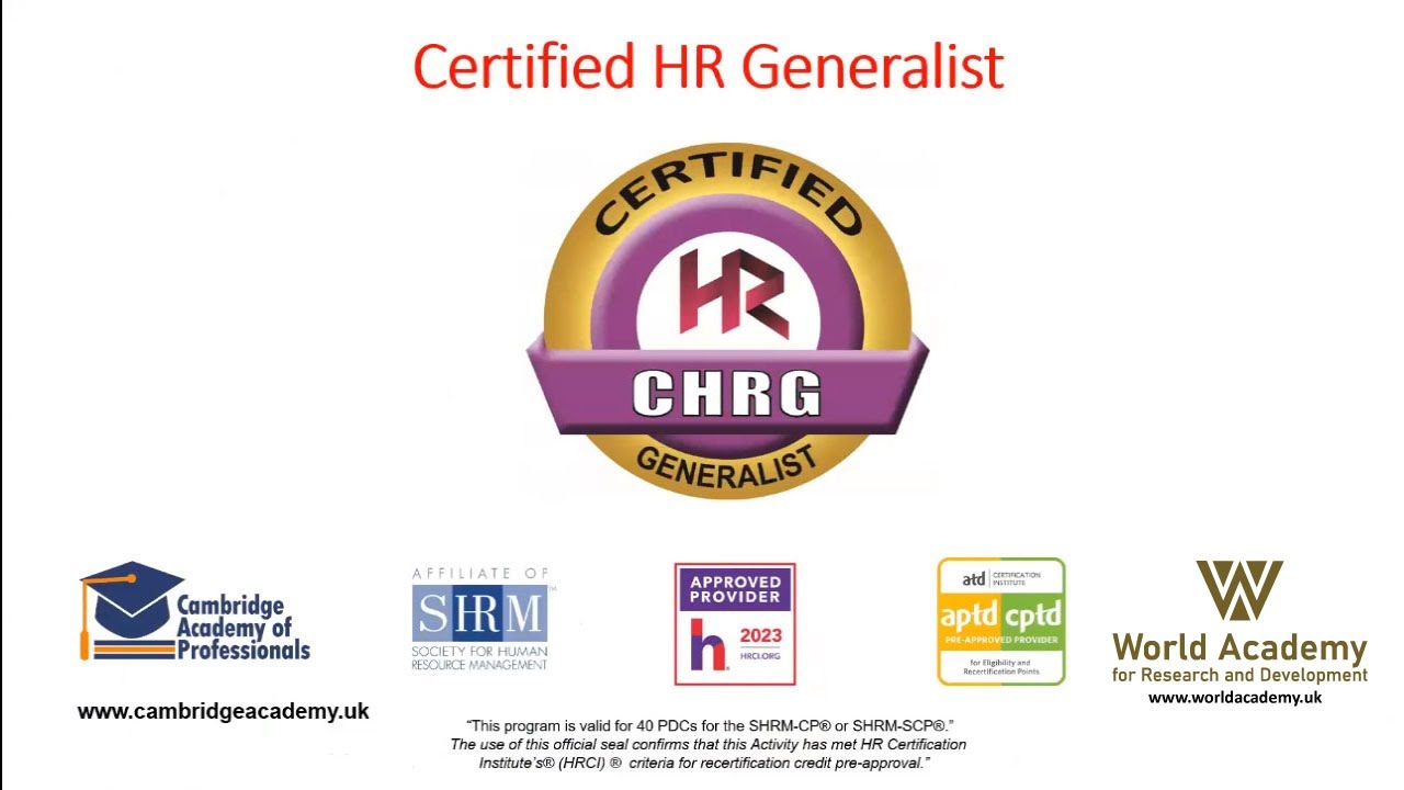 Certified HR Generalist [CHRG]