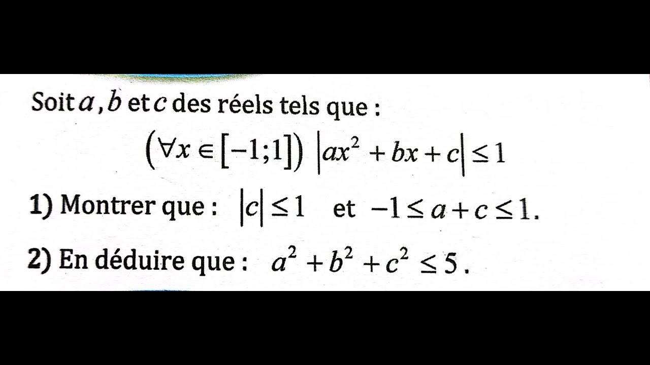 Notions de logique Al moufid 1SM Exercice 43