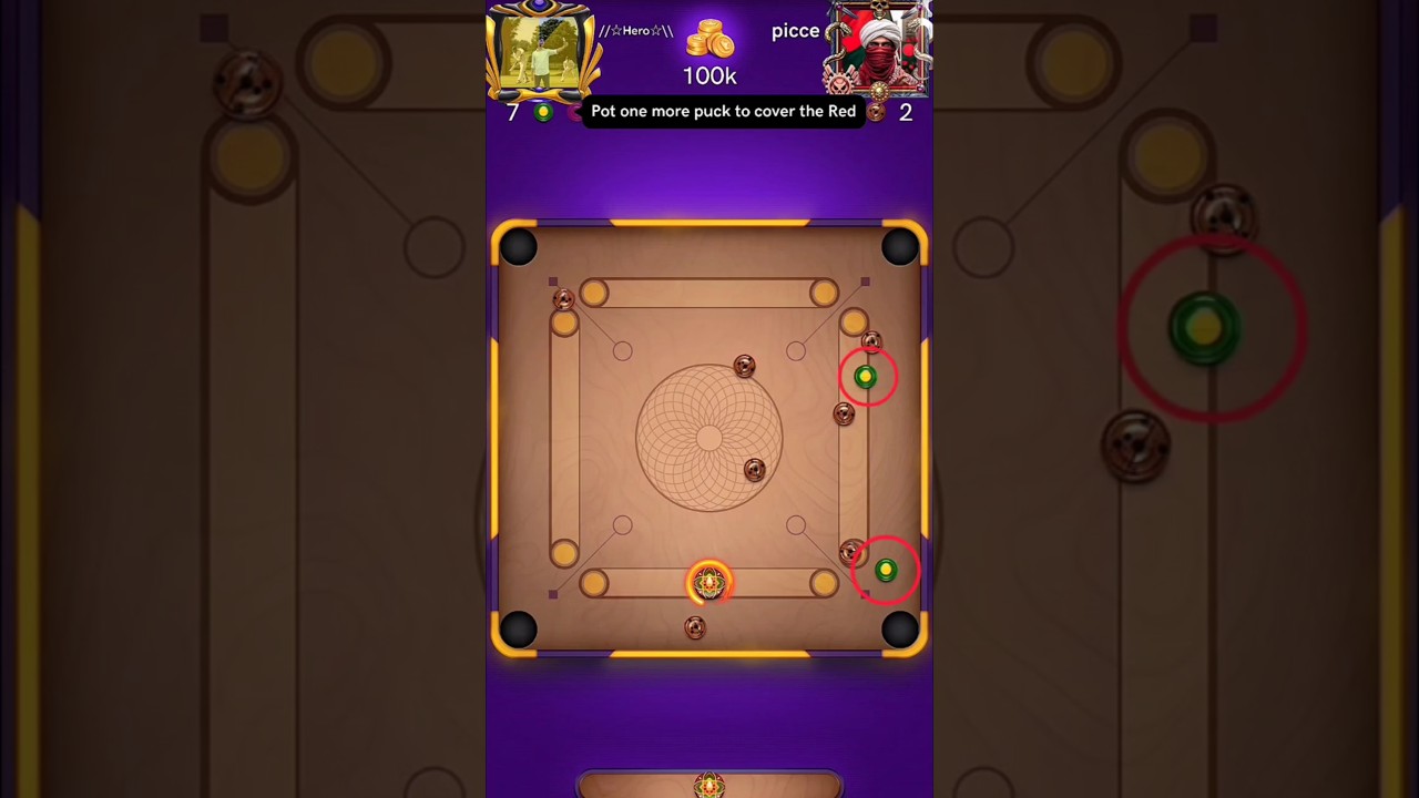 Carrom pool Hard indirect shot🔥🔥🔥🔥 #viral #carrom #carrompool #shorts #subscribe