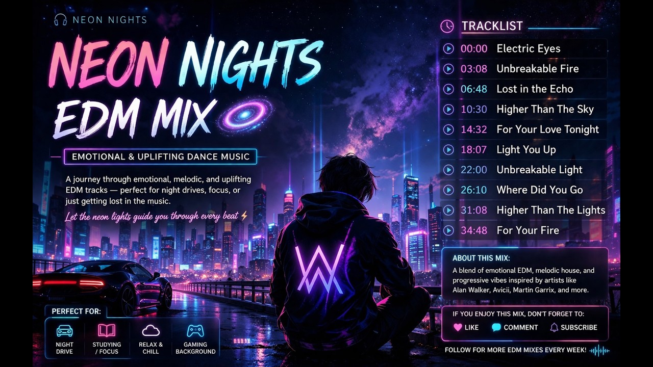 Neon Nights EDM Mix 🌌 | Emotional & Uplifting Dance Music