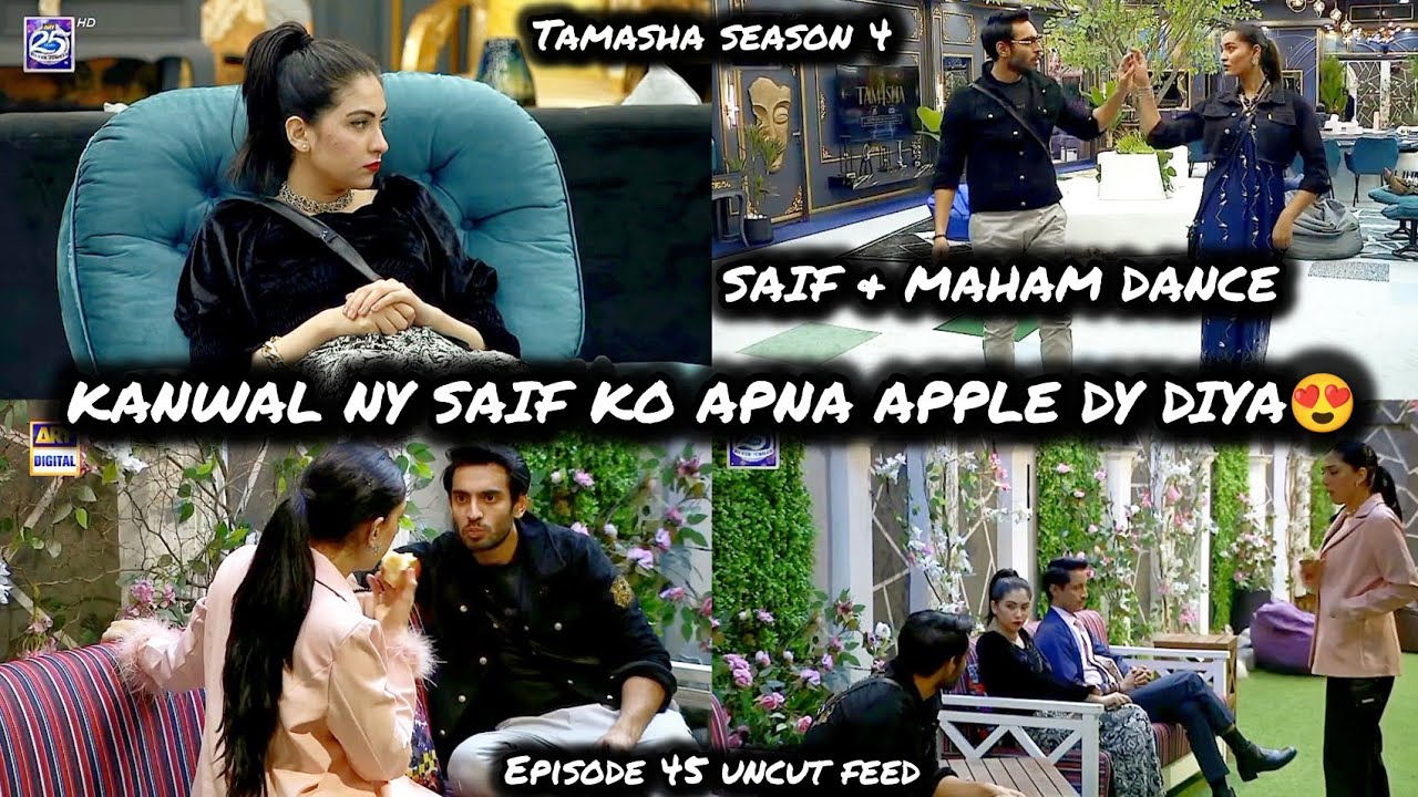 KANWAL SHARES APPLE WITH SAIF 😍💘| #tamashaseason4 Ep 45 #tamashauncut 