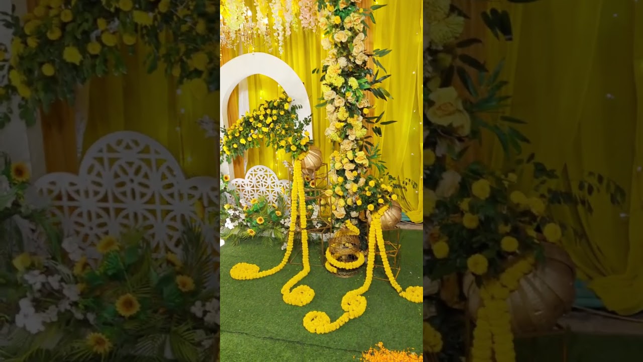 A Magical Rooftop Haldi Celebration. #VibrantHaldi #RooftopCelebration #HaldiMagic #TrendyWedding