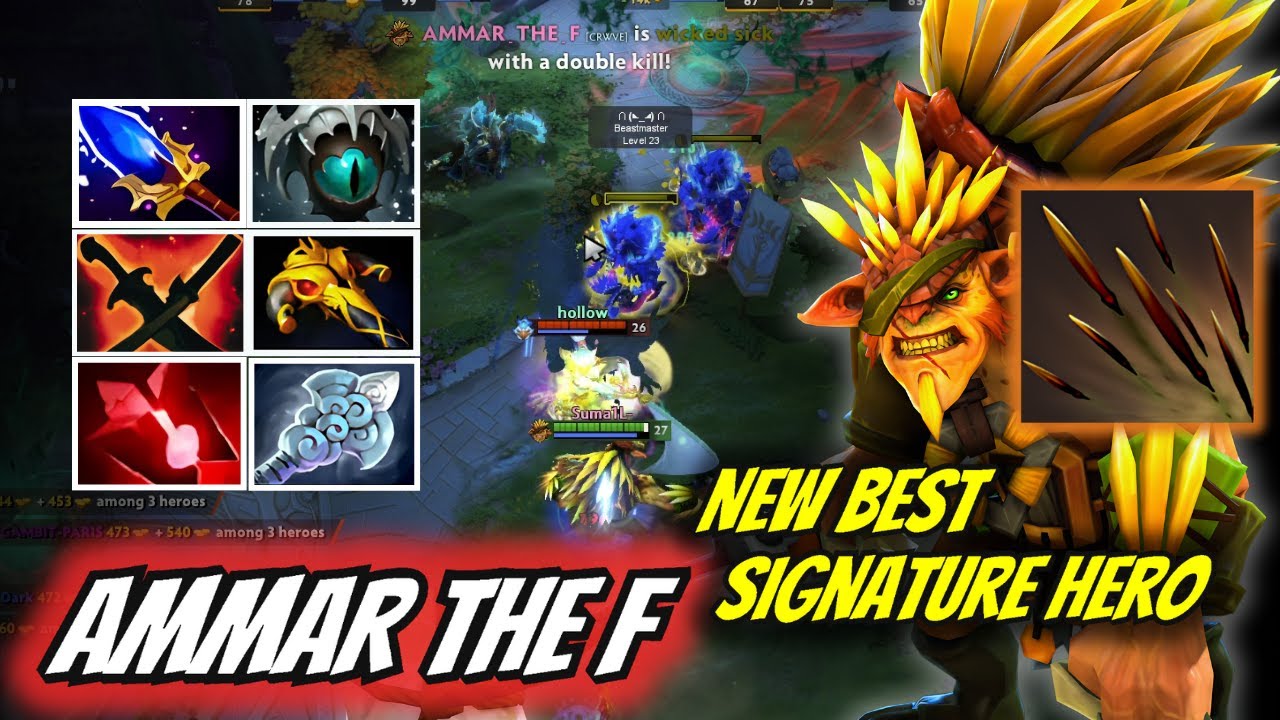 Ammar [Bristleback] New Best Signature Hero - Unstoppable Force  | Dota 2 Pro Carry Gameplay.