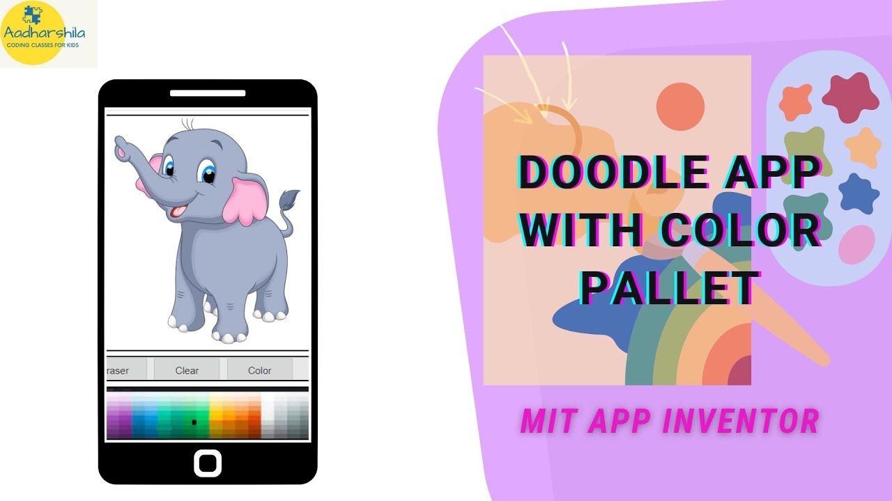 Doodle App with a color pallet on MIT App Inventor