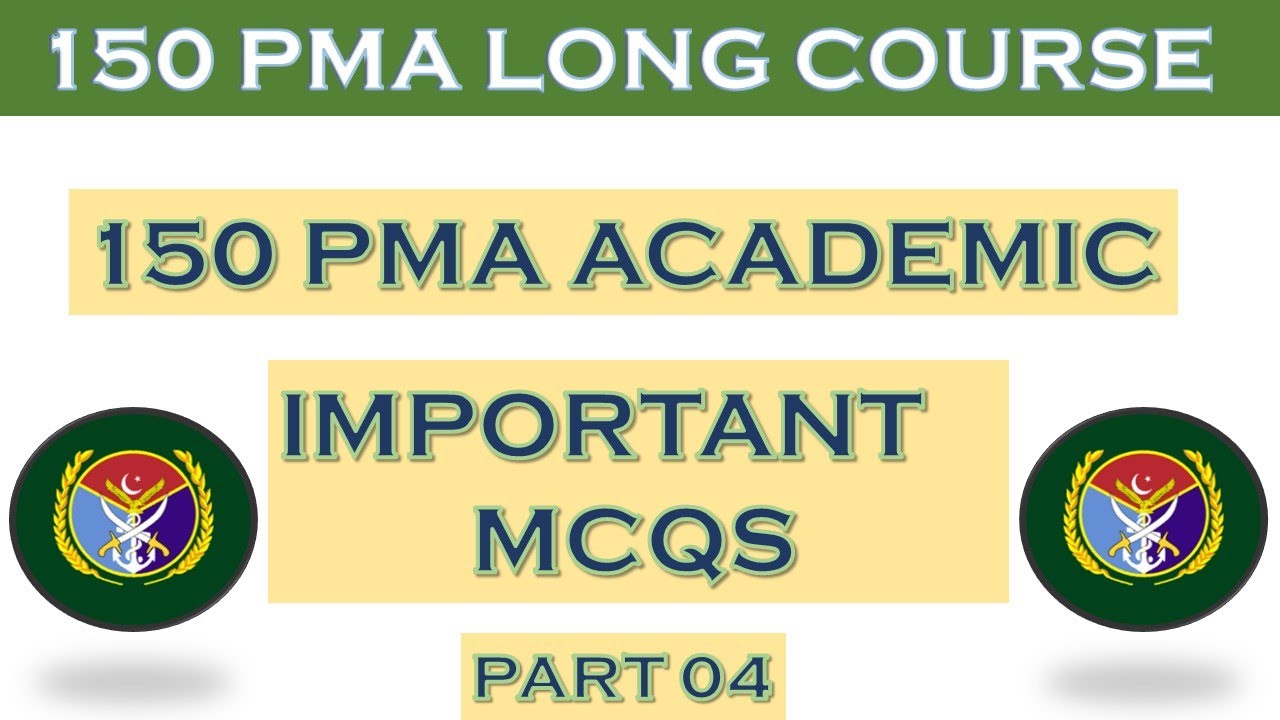 PMA 150 Long Course Most Important Mcq's | 150 PMA Long Course MCQs Part 04 | #pma_long_course_150