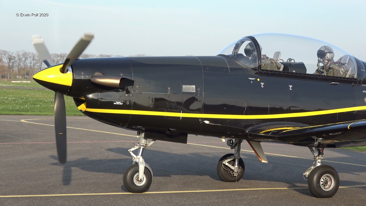 RNLAF Pilatus PC-7 Turbo Trainer L-13 Teuge Airport 25 Nov 2020