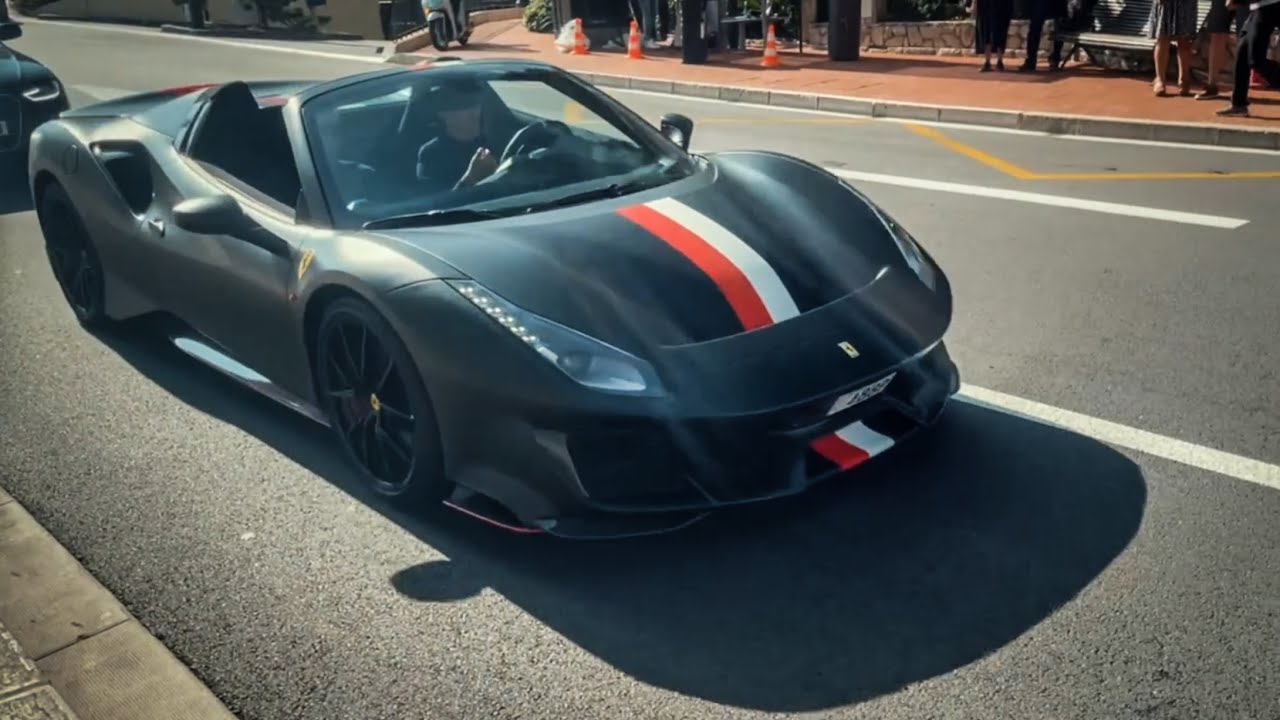 F1 driver Charles Leclerc driving his Ferrari 488 Pista Spider in Monaco!!