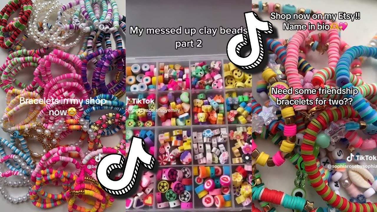 📿 Clay Bead Bracelet Making 💰 Small Business TikTok Compilation #81