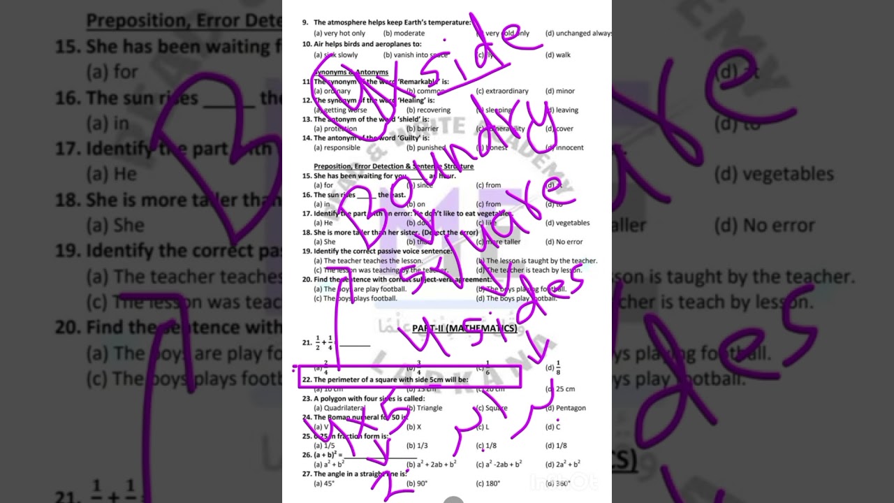 Maths Solution video BPS 5 to 15 jobs 